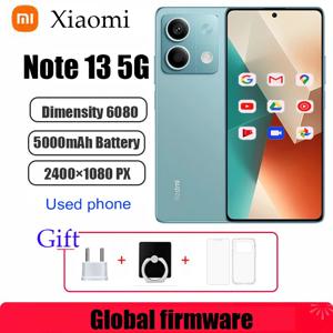 글로벌 펌웨어 샤오미 레드미 노트 13 5G 스마트폰 128GB 256GB ROM 디멘시티 6080 6.67인치 AMOLED 스크린 5000mAh 33W 중고폰