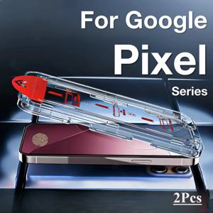 구글 픽셀 10a 10 9 Pro XL 9A 8 Pro 8A 4G 5G 6A 7A 7용 강화유리 2개, 먼지 방지, 기포 없음, 간편 설치 키트