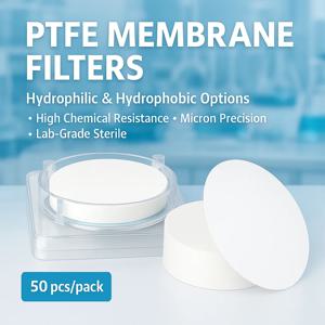 친수성/소수성 PTFE 미세다공성 필터 멤브레인 0.22μm 0.45μm 1μm 공기/액체 여과 실험실 HPLC용