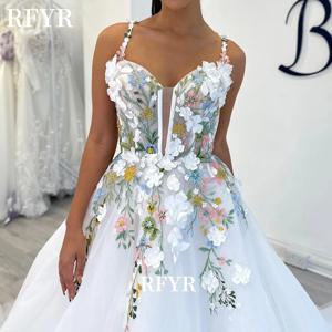 RFYR 라인 파티 드레스 꽃 댄스 파티 드레스 우아한 자수 이브닝 가운 여성 Sweetheart Gala vestidos de fiesta Customized