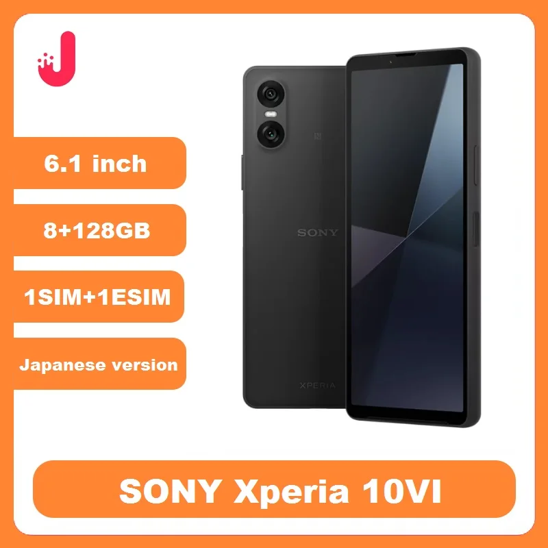 소니 엑스페리아 10VI 5G 오리지널 일본판 휴대폰 8GB+128GB 6.1인치 OLED 스냅드래곤 6세대 1 옥타코어 안드로이드 48MP 스마트폰