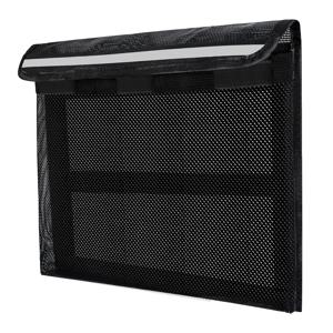 반사 뚜껑과 강력한 접착제가 있는 보트 보관 가방, 장갑 손전등용 PVC 메쉬 정리함, 13.4x9.8인치, 드릴 없이 설치