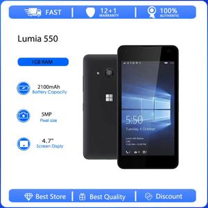 리퍼비시된 오리지널 Lumia 550 싱글심 언락 휴대폰 2100mAh 5MP 핀란드 제조