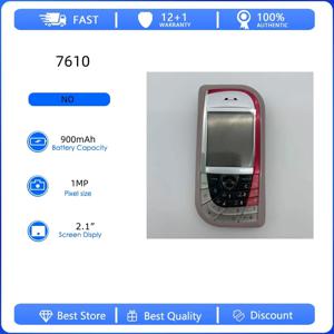 리퍼비시된 오리지널 7610 언락 2G GSM 900/1800 휴대폰 러시아어 아랍어 히브리어 키보드 핀란드 제조