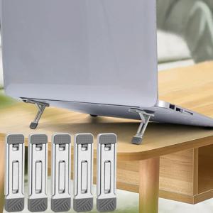 노트북 스탠드 알루미늄 합금 미니 접이식 홀더 3 높이 조정 노트북 브래킷 액세서리 맥북 스마트 폰용