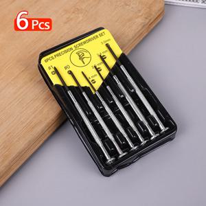 6PCS 안경 수리 도구 미니 드라이버 세트 소형 정밀 드라이버 키트 시계 전자 제품 보석 장난감용