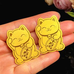 10PCS 카메라 CCD DIY 장식 고양이 휴대 전화 스티커 선물 금박 행운의 고양이 필름