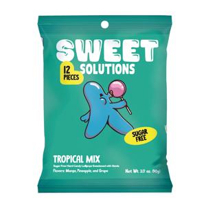 스위트 솔루션즈 트로피칼 슈가프리 무설탕 막대사탕 90g x 2개