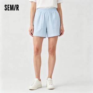Semir 여성 바지 홈웨어 코튼 하이 웨이스트 신축성 있는 대형 포켓 루즈 캐주얼 탑 2026 여름 착용