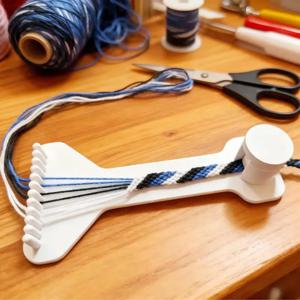 DIY 수제 팔찌 제작 공예 키트 미니 플라스틱 조절 가능 로프 땋기 랙 (3D 프린팅용)