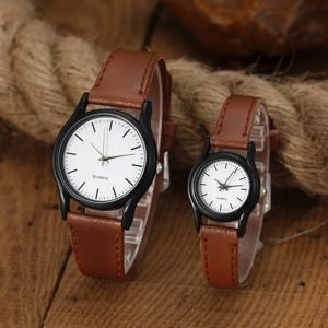 미니멀리스트 패션 커플 시계 럭셔리 쿼츠 가죽 스트랩 다양한 색상 연인 선물 Relojes Parejas Montre Hombre Mujer