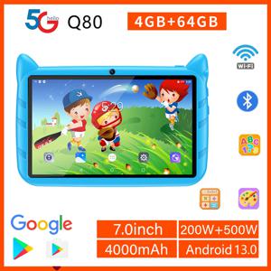 새로운 7인치 글로벌 버전 5G 와이파이 키즈 태블릿 쿼드 코어 안드로이드 학습 교육용 태블릿 PC 4GB 램 64GB 롬 어린이 선물