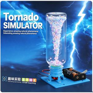 전기 토네이도 제작기 DIY STEM 키트 과학 실험 교육용 모델 데스크탑 장식 캐주얼 학습 취미 선물