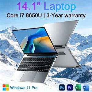 2026년형 14.1인치 슬림 노트북 인텔 i7-8650U 윈도우11 프로 32GB 램 2TB M.2 SSD 사무용 및 학습용 노트북