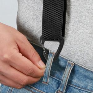헤비 듀티 작업용 멜빵, 4개의 그리퍼 클래스프, 미끄럼 방지 탄성 바지 브레이스, 3.8cm 폭의 우아한 X자형 멜빵