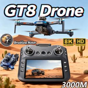 2026 신형 GT8 드론 8K HD 카메라 FPV 쿼드콥터, 스크린 리모컨, 5G WIFI 항공 촬영, 브러시리스 모터, RC 드론 장난감