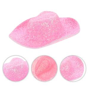 10Pcs 미니어처 웨스턴 모자 파티 장식을위한 작은 장식품 DIY 쥬얼리 만들기 애완 동물 의상 자동차 액세서리 케이크 토퍼 사랑스러운