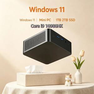 터보 코어 i9 10980HK 미니 게이밍 PC 윈도우 11 프로 32GB 램 1TB/2TB SSD BT5.2 WiFi6 4K HD 사무용/학습용 기기 3년 보증