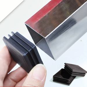 플라스틱 사각형 테이블 발 캡 50x50mm 블랙 튜브 삽입 플러그, 구멍 커버 의자 미끄럼 방지 발 보호 패드 홈 장식, 10 개