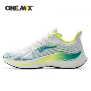 ONEMIX 남성용 운동화 통기성 레이싱 스포츠 신발 캐주얼 소프트 뉴 트렌드 야외 남성 안티 슬립 워킹 스니커즈