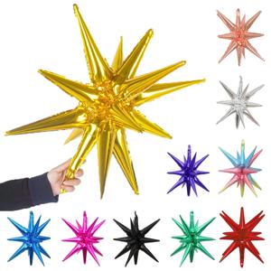 1/2/5pcs Starbust 풍선 로즈 골드 실버 골드 폭발 스타 호일 풍선 생일 크리스마스 웨딩 장식 아이 에어 글로브