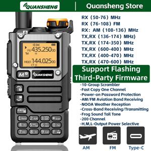 Quansheng UV K5 (8) 워키 토키 휴대용 Am Fm 양방향 라디오 정류자 스테이션 아마추어 햄 무선 세트 장거리 수신기