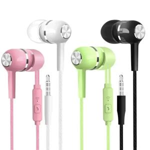 3.5mm 유선 이어폰 이어폰 헤드셋 HIFI 중저음 이어 버드 모니터 스포츠 헤드셋 마이크가있는 스테레오 음악 게임용 헤드폰