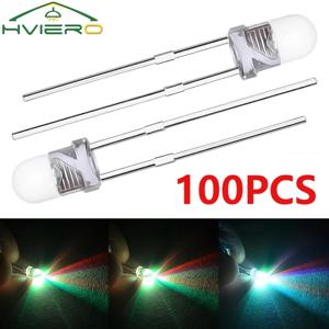 100PCS 3mm 빠른 느린 RGB 플래시 빨간색 파란색 노란색 무지개 여러 가지 빛깔의 발광 다이오드 장식 빌보드 분위기 LED 램프