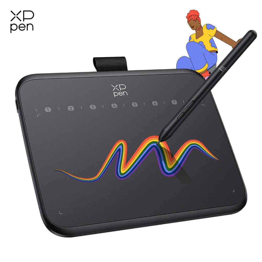 XPPen Deco 640 그래픽 태블릿 16K 압력 레벨 16x9cm 드로잉 영역 8개 키 60도 틸트 지원 OSU 게임 안드로이드 윈도우 맥 호환