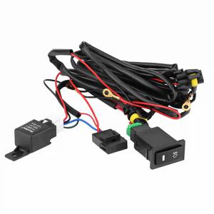 차량용 LED 안개등 스위치 와이어링 키트, LED 스위치 와이어링 릴레이, 범용 자동차 LED 안개등 켜기/끄기 스위치, 와이어링 하네스 퓨즈 릴레이 키트, 12V