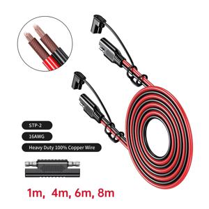 자동차 익스텐션 케이블 빠른 연결 하네스 배터리 충전 케이블, SAE-SAE 12V-36V 태양광 자동 배터리 SAE 전원 케이블 커넥터
