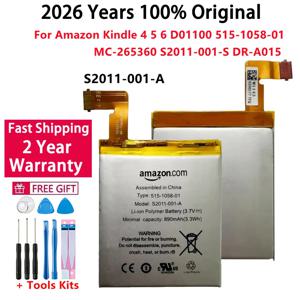 Amazon Kindle 4 5 6 D01100 515-1058-01 MC-용 100% 오리지널 890mAh 배터리 265360   S2011-001-S DR-A015 교체용 휴대폰 배터리