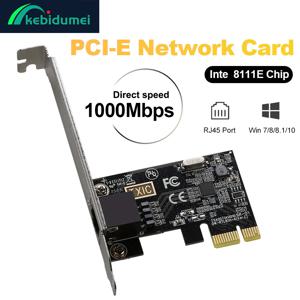 Kebidumei 1000Mbps Pcie To RJ45 Inte 8111E 네트워크 카드 기가비트 이더넷 PCI Express 어댑터 데스크탑 용 1000Mbps 네트워크 카드