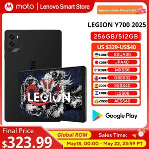 글로벌롬 레노버 LEGION Y700 2025 태블릿 스냅드래곤 8 Gen 3 옥타코어 8.8인치 165Hz 디스플레이 안드로이드 6550mAh
