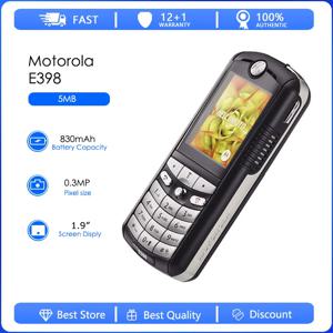 리퍼비시 모토로라 E398 오리지널 E398 0.3MP 탈착식 배터리 830mAh 휴대폰 도매 무료 배송