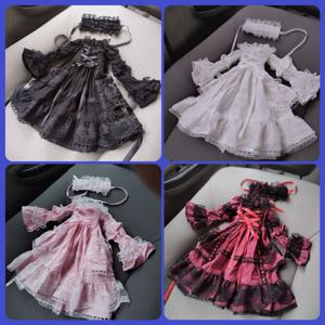 30cm 1/4 1/6 bjd 아기옷 1/4 인형 로리타 스커트 SD 레트로 드레스 공주 드레스