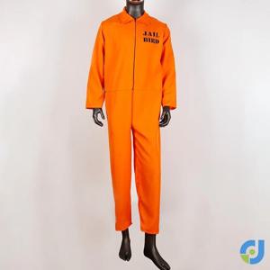 2020 새로운 오렌지색 죄수복 남성 성인 할로윈 코스튬 코스프레 의류 크로스보더 남성 패션 교도복