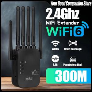 듀얼 네트워크 인터페이스 WiFi 6 리피터 신호 증폭기 라우터 300Mbps 신호 부스터 셀룰러 통신 증폭기