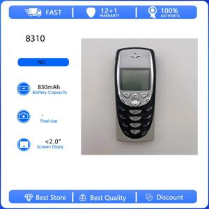 오리지널 리퍼비시 8310 2G 언락 GSM 900/1800 휴대폰 러시아어 아랍어 히브리어 키보드 핀란드 제조