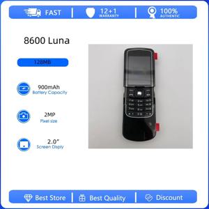 리퍼비시된 8600 루나 싱글심 언락된 오리지널 GSM 900/1800 휴대폰 러시아어 아랍어 히브리어 키보드 핀란드 제조