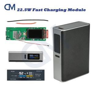 22.5W 고속 충전 모듈 TFT 컬러 스크린 디지털 DIY 파워 뱅크 키트 21700 배터리 케이스 고속 충전 미니 휴대용 파워 ﻿