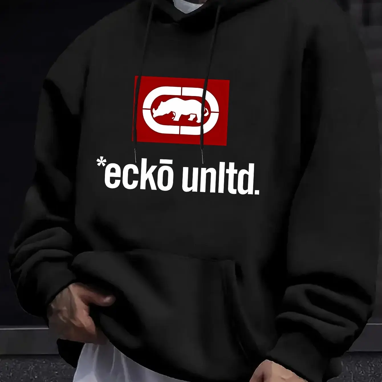 2026년 신상 남성 후드티 그래픽 'Ecko Unlimited' - 캐주얼 스웨터 긴 소매 레귤러 핏 가을/겨울 캐주얼 후드티