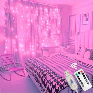 라마단 홈 장식 3/6M USB 커튼 LED 스트링 라이트 요정 조명 EID 무바라크 침실 웨딩 발렌타인데이