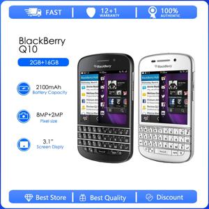 블랙베리 Q10-1-3-5 리퍼브 제품-오리지널 Q10 휴대폰 3.1인치 듀얼 코어 8MP 2GB램 16GB 롬 3G 및 4G GPS 와이파이 쿼티 휴대폰