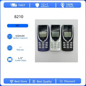 잠금 해제된 리퍼비시 정품 8210 650mAh 2G 싱글심 GSM 900/1800 휴대폰 러시아어 아랍어 히브리어 키보드 핀란드 제조