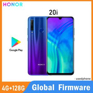 글로벌 펌웨어 HONOR 20i 스마트폰 4G 하이시 카일린 710 EMUI 9.0.1 카메라 32MP+24MP 6.21인치 중고폰