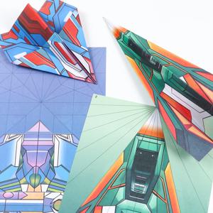 36PCS 다채로운 어린이 종이 비행기 접이식 키트 STEM 교육용 종이접기 장난감 3세 이상 남아 여아 야외 여행 생일 선물 파티