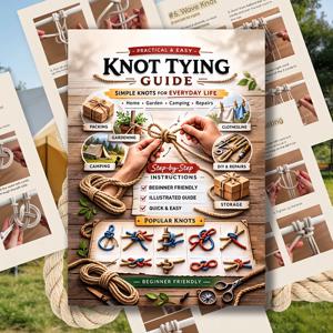 초보자를 위한 단계별 그림이 있는 매듭 묶기 가이드: DIY, 캠핑, 집 수리, 정원 가꾸기에 유용한 빠르고 쉬운 실용 매듭