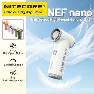 NITECORE NEF 나노 미니 휴대용 팬 휴대용 포켓 냉각 송풍기 야외 캠핑 통근 하이킹 콘서트용 고속 81g