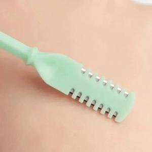 수동 더블 헤드 코털 트리머 무통증 콧구멍 제모기 휴대용 코털 면도기 클리퍼 귀 눈썹 털 자르기 도구
